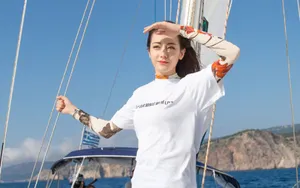 迪丽热巴海上清新壁纸_9
