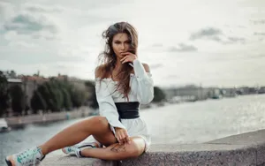 妩媚西方美女图片_2