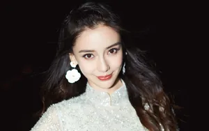 angelababy肉色白纱裙图片_5