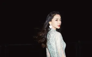 angelababy肉色白纱裙图片_6