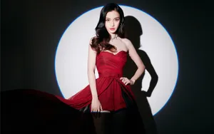 抹胸裙美女angelababy香肩图片_3