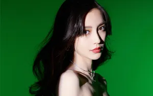 抹胸裙美女angelababy香肩图片_8