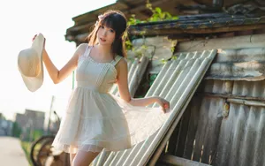 清新甜美萌妹户外写真图片_8