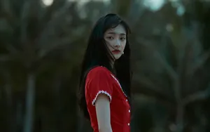 周洁琼海边甜美桌面壁纸_9