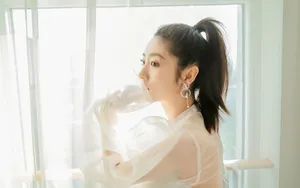 邢菲性感白纱透视裙壁纸_3