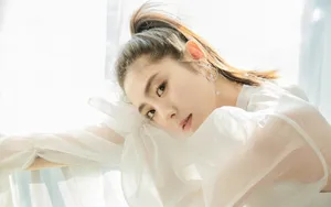 邢菲性感白纱透视裙壁纸_5