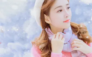 冬季梦幻甜美少女图片_7