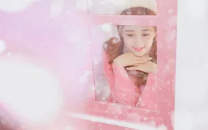 冬季梦幻甜美少女图片_8