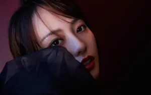 张嘉倪黑色性感写真壁纸_7
