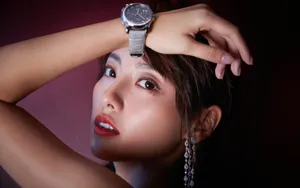 张嘉倪黑色性感写真壁纸_8