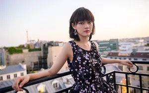 文淇印花裙图片壁纸_2