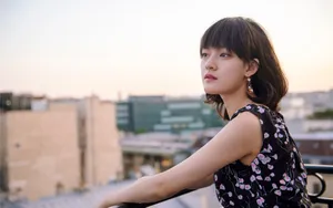 文淇印花裙图片壁纸_4