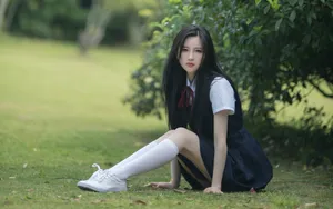 温柔长发美女生活照片