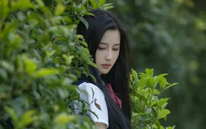 温柔长发美女生活照片_2