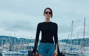 古力娜扎黑色图片壁纸_6