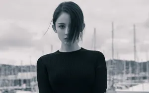 古力娜扎黑色图片壁纸_7
