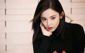 黑衣美女古力娜扎壁纸_5