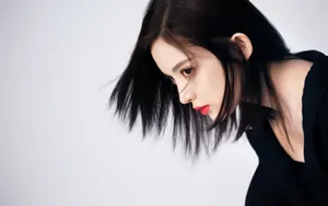 黑衣美女古力娜扎壁纸_8