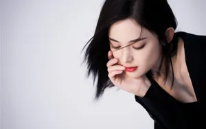 黑衣美女古力娜扎壁纸_9