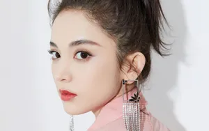 古力娜扎粉色写真壁纸图片_7