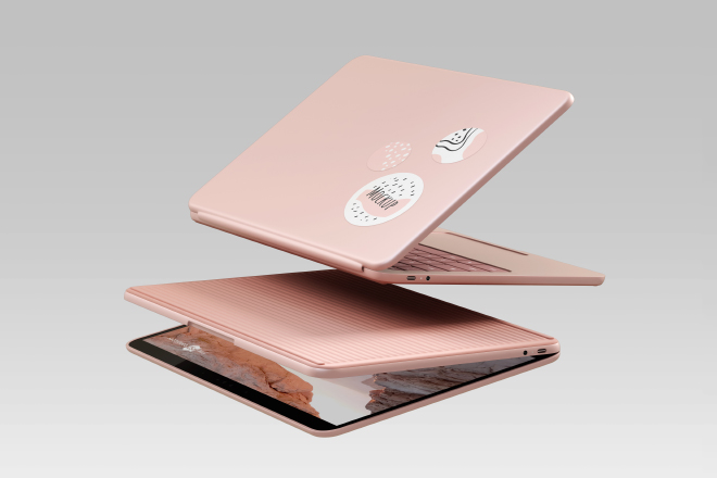 免费笔记本电脑谷歌Pixelbook Go实物模型PSD
