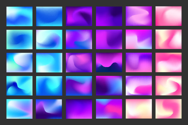 自由网格渐变背景集（PSD、EPS、JPEG）