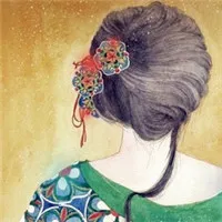 手绘气质古风美人头像图片第1张