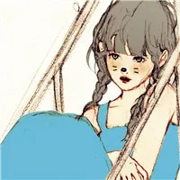 小清新手绘插画头像女第1张