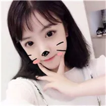 漂亮美女剪刀手微笑女孩头像第1张