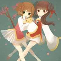 最新可爱姐妹卡通头像第1张