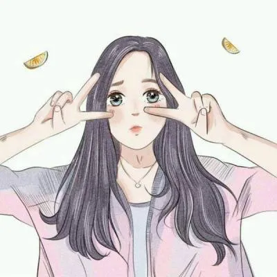 动漫卡通女生头像可爱清新手绘图片第1张