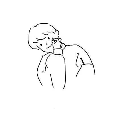 手绘头像男生黑白简约最新第1张