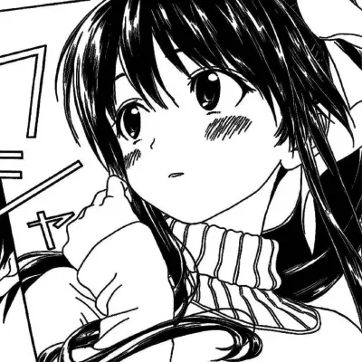 动漫女头黑白漫画可爱第1张