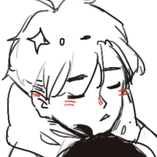 手绘简约但是好多人都会喜欢的情侣简单卡通头像一对两张第1张