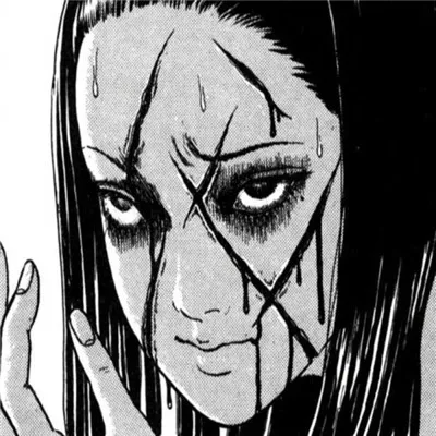 qq头像女生动漫黑白恐怖系列第1张