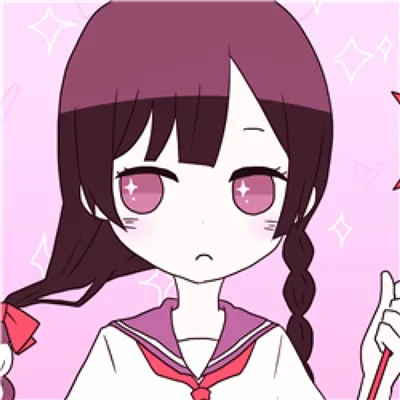 qq群闺蜜头像动漫软妹粉色一人一张第1张