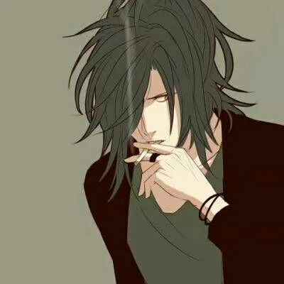 男生头像动漫冷酷帅气抽烟第1张