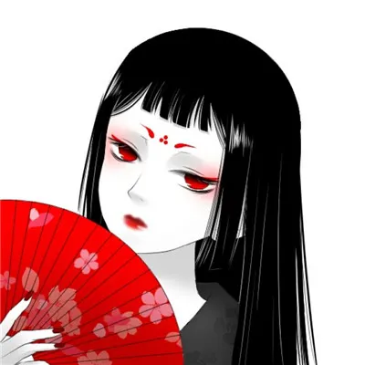 红眼黑发女生头像动漫二次元第1张