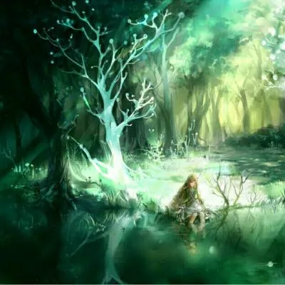 寓意好的动漫女生头像带风景第1张