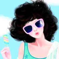 手绘可爱动漫QQ女头像第1张