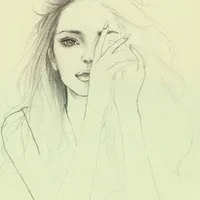 线条美的素描手绘系手动漫插画头像图片第1张