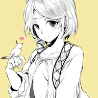 简单的动漫脱俗美女头像图片第1张