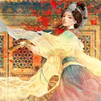 古典妩媚动漫美女qq头像第1张