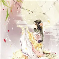 好看唯美古风手绘淑女头像第1张