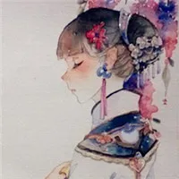 手绘古风民国美女头像第1张