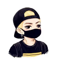 手绘王嘉尔卡通头像Q版第1张