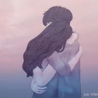 爱你如花不会放弃你的人卡通浪漫的情侣头像图片第1张