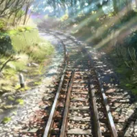 日本动漫铁轨场景唯美风景头像图片第1张