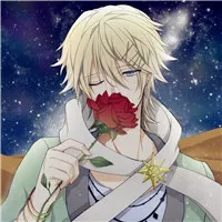 男生拿花朵的动漫头像第1张