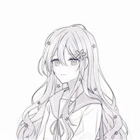 动漫女生高冷长发头像图片第1张